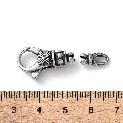 316 Stainless Steel Lobster Claw Clasps Sets STAS-D303-10AS-04-1