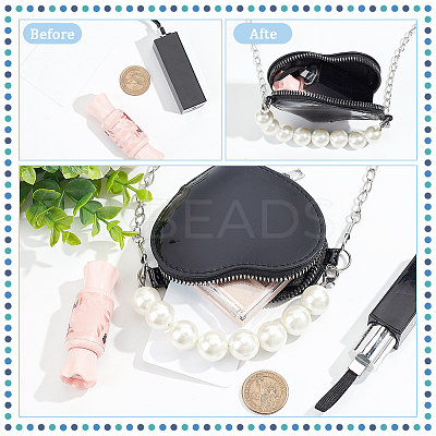 Women's Nylon & PU Leather Mini Heart Bags AJEW-WH0317-94-1