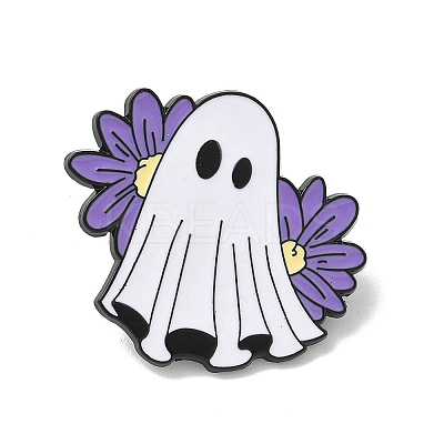 Hallowmas Ghost Enamel Lapel Pin Backs JEWB-K018-33A-EB-1