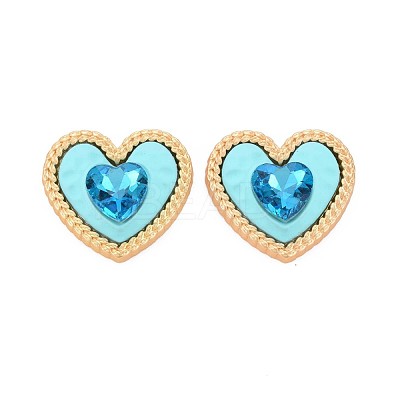Rack Plating Spray Painted Alloy Glass Cabochons PALLOY-S143-09D-1
