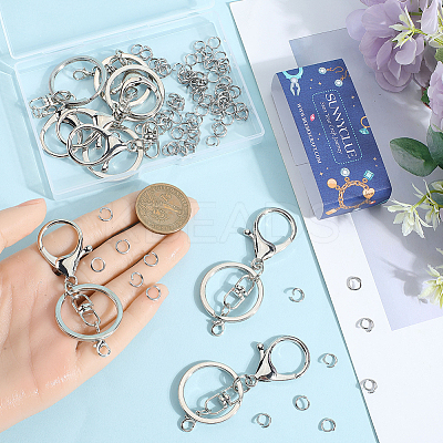 Iron Keychain Clasps DIY-SC0027-06-1