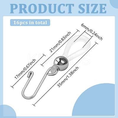 16Pcs Silicone Plastics Zipper Holder Upper for Jeans and Buttons FIND-FG0002-90-1