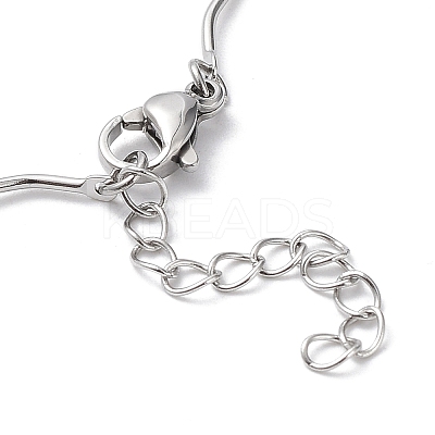 Non-Tarnish 304 Stainless Steel Twist Bar Link Chain Bracelet BJEW-K226-06P-1