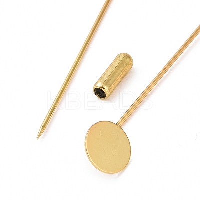 Brass Lapel Pin Base Settings KK-I693-02E-G-1