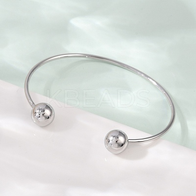 304 Stainless Steel Open Cuff Bracelets BJEW-R019-01P-01-1