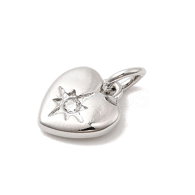 Brass Micro Pave Cubic Zirconia Charms KK-C139-25D-P-1