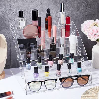 6-Tier Transparent Acrylic Nail Polish Organizer ODIS-WH0329-42A-1
