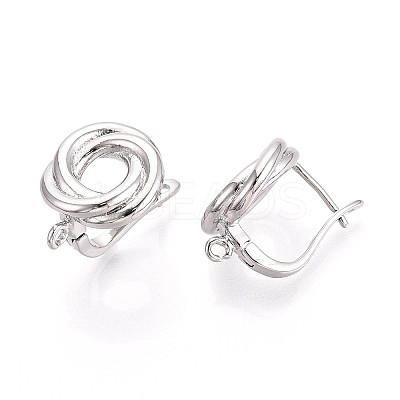 Brass Hoop Earring Findings KK-N267-31P-1