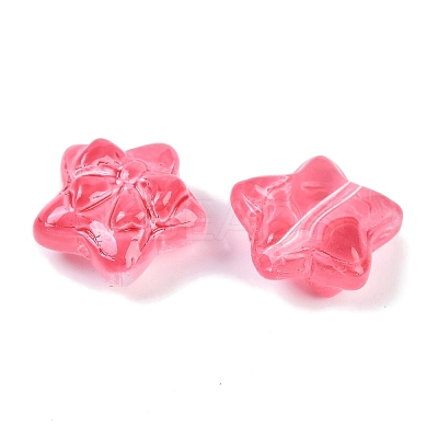 Transparent Spray Paint Glass Beads GLAA-H035-02-1