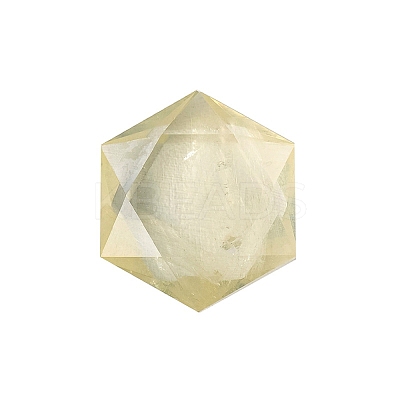 Natural Yellow Quartz Healing Star of David Ornament PW-WG52742-08-1