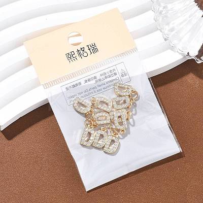 SHEGRACE Brass Micro Pave Clear Cubic Zirconia Pendants XGRQ29380-394G-D-1