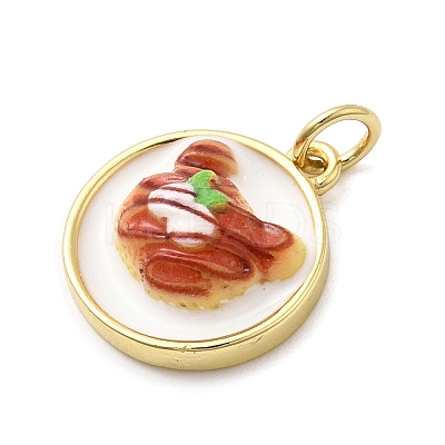 Brass Enamel Pendants KK-A278-02A-G-1