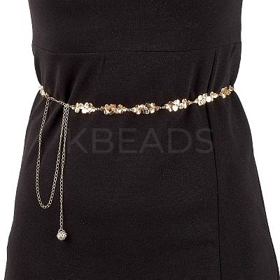 Brass Body Chain Belt NJEW-C00017-01-1