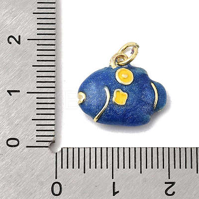 Brass Enamel Pendants KK-P343-03G-1