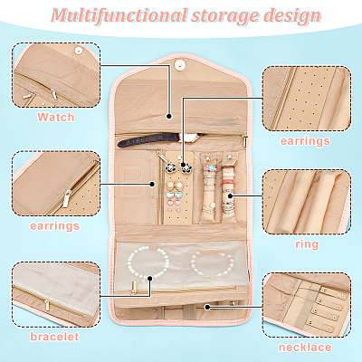 Polyester Envolope Travel Folding Clutch Bag ABAG-WH0035-030C-1