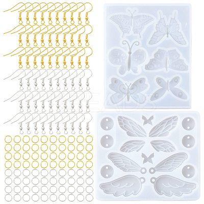 2Pcs 2 Styles DIY Butterfly Ornament Silicone Molds DIY-FS0010-05-1