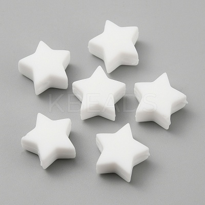 Round Food Grade Eco-Friendly Silicone Focal Beads LS-SIL-WH0003-17-1