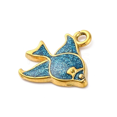 304 Stainless Steel Enamel Pendants STAS-B085-39G-1