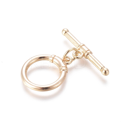 Brass Toggle Clasps KK-G381-06G-1