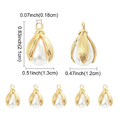 10Pcs ABS Plastic Imitation Pearl Pendants FIND-YW0008-30-1
