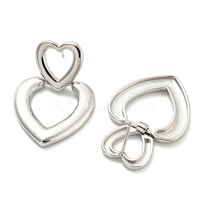 Heart Stud Earrings EJEW-G355-19P-1