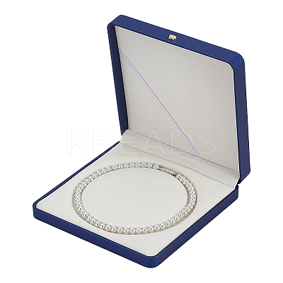 Leather Pearl Beaded Necklace Packaging Boxes CON-WH0086-187B-1