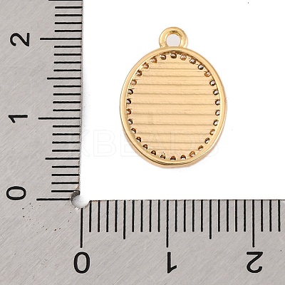 Brass Micro Pave Clear Cubic Zirconia Pendants KK-Z066-06G-01-1
