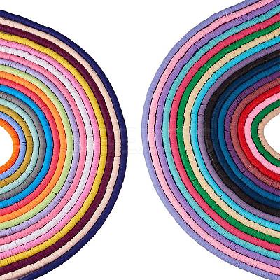 35 Strands 35 Style Handmade Polymer Clay Beads Strands CLAY-SZ0001-78-1