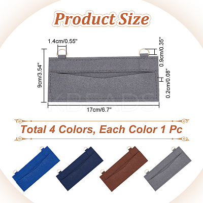 4Pcs 4 Colors Wool Felt Bag Organizer Inserts FIND-WR0007-27B-1