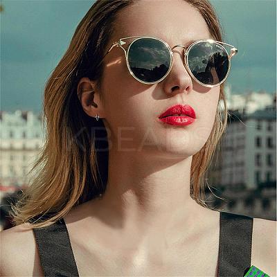 316 Stainless Steel Cross Hoop Earrings for Men Women EJEW-SZ0001-98-1