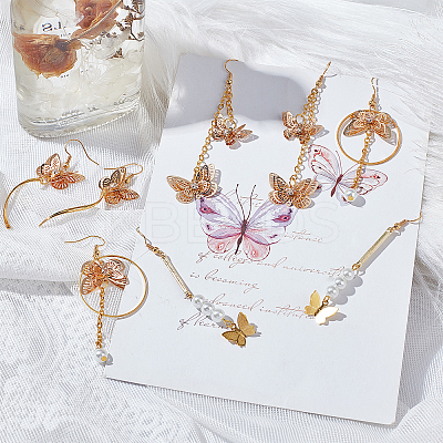 DIY Butterfly Themed Earring Making Kits DIY-SC0001-97G-1