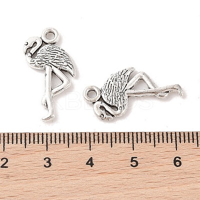 Tibetan Style Alloy Flamingo Shape Pendants TIBEP-Q043-293-RS-1