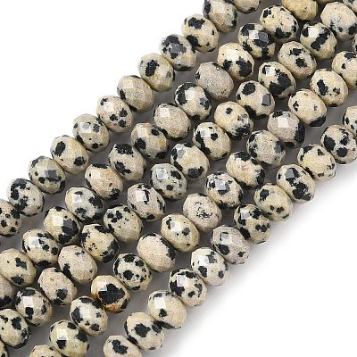 Natural Dalmatian Bead Strands G-D344-A26-1