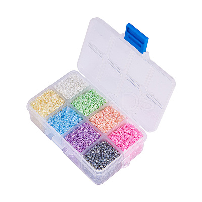 Mixed 12/0 Round Glass Seed Beads SEED-PH0006-2mm-03-1