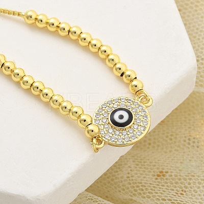 Brass Micro Pave Cubic Zirconia Slider Bracelets for Women BJEW-S158-08G-01-1
