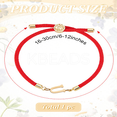 1Pc Adjustable Nylon Cord Slider Bracelets for Women BJEW-LP0001-32U-02-1