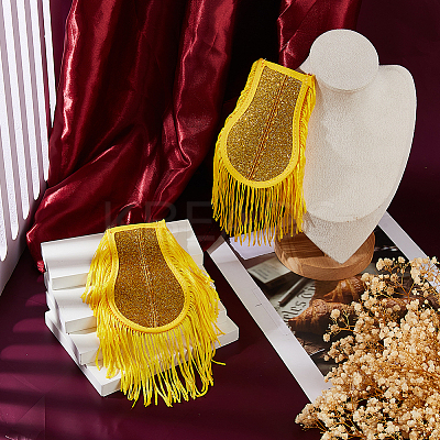 1 Pair Cloth Tassel Epaulettes Costume Accessories DIY-FH0009-75A-1