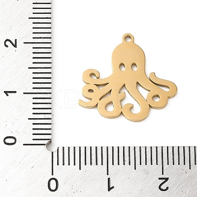 5Pcs 201 Stainless Steel Pendants STAS-B064-04G-1