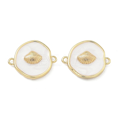 Ocean Brass Enamel Connector Charms KK-C251-05G-01D-1