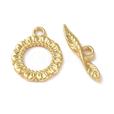 Rack Plating Brass Toggle Clasps KK-K346-21G-1