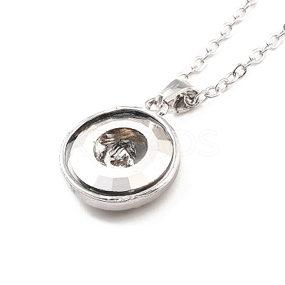 Bird Donut Pendant Necklace for Women LS-NJEW-I113-14P-1