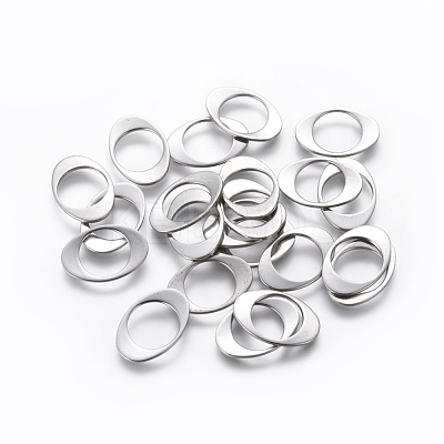 Tarnish Resistant 201 Stainless Steel Linking Rings STAS-L234-034P-1