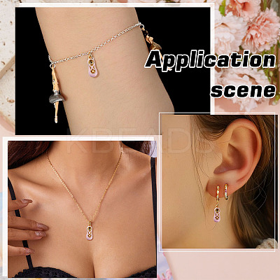 12Pcs Real 18K Gold Plated Brass Pendants KK-ME0003-21-1
