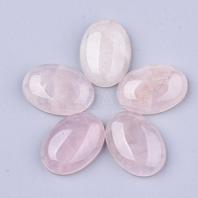 Natural Rose Quartz Cabochons G-S349-25A-07-1