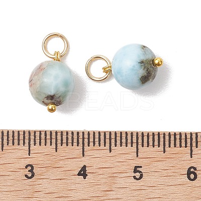 Natural Larimar Pendants PALLOY-JF05255-1
