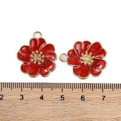 Light Gold Plated Alloy Enamel Pendants ENAM-Z017-14KCG-01-1