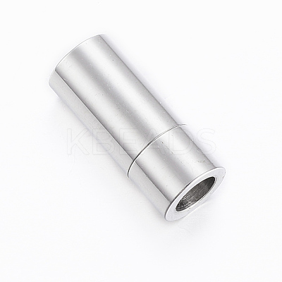 Tarnish Resistant Smooth 304 Stainless Steel Magnetic Clasps with Glue-in Ends STAS-H402-17P-5mm-1