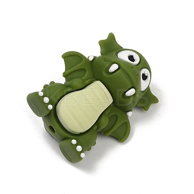 Dinosaur Food Grade Silicone Focal Beads SIL-A009-01B-1