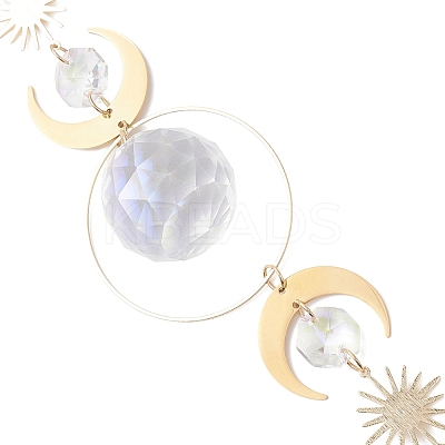 Glass Teardrop Window Hanging Suncatchers HJEW-JM04515-01-1