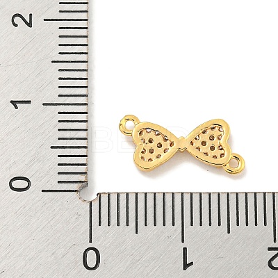 Brass Micro Pave Clear Cubic Zirconia Connector Charms KK-P275-36A-G-1